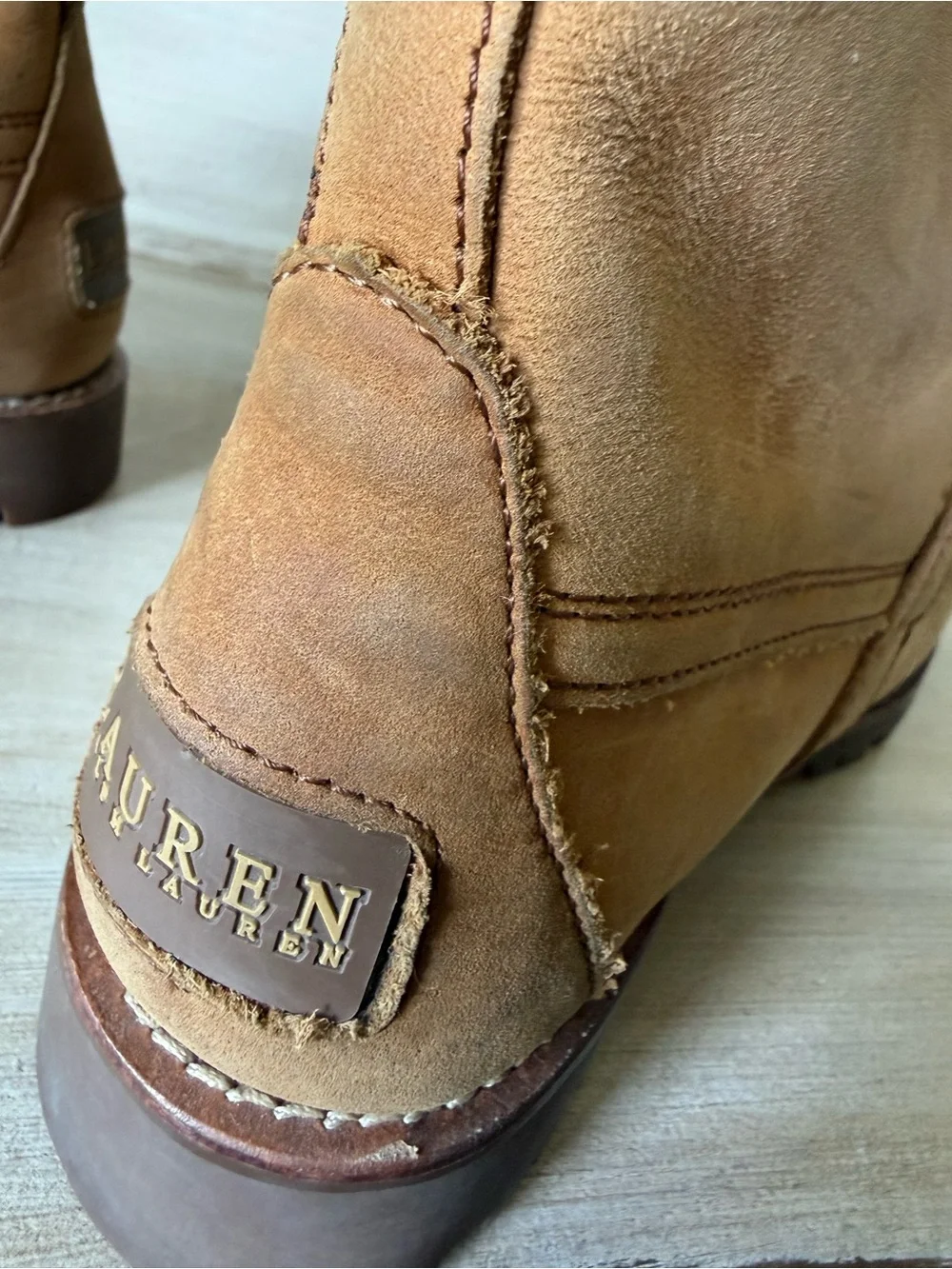 Women’s Lauren Ralph Lauren Zera Ranger Boots Tan Size 6.5
